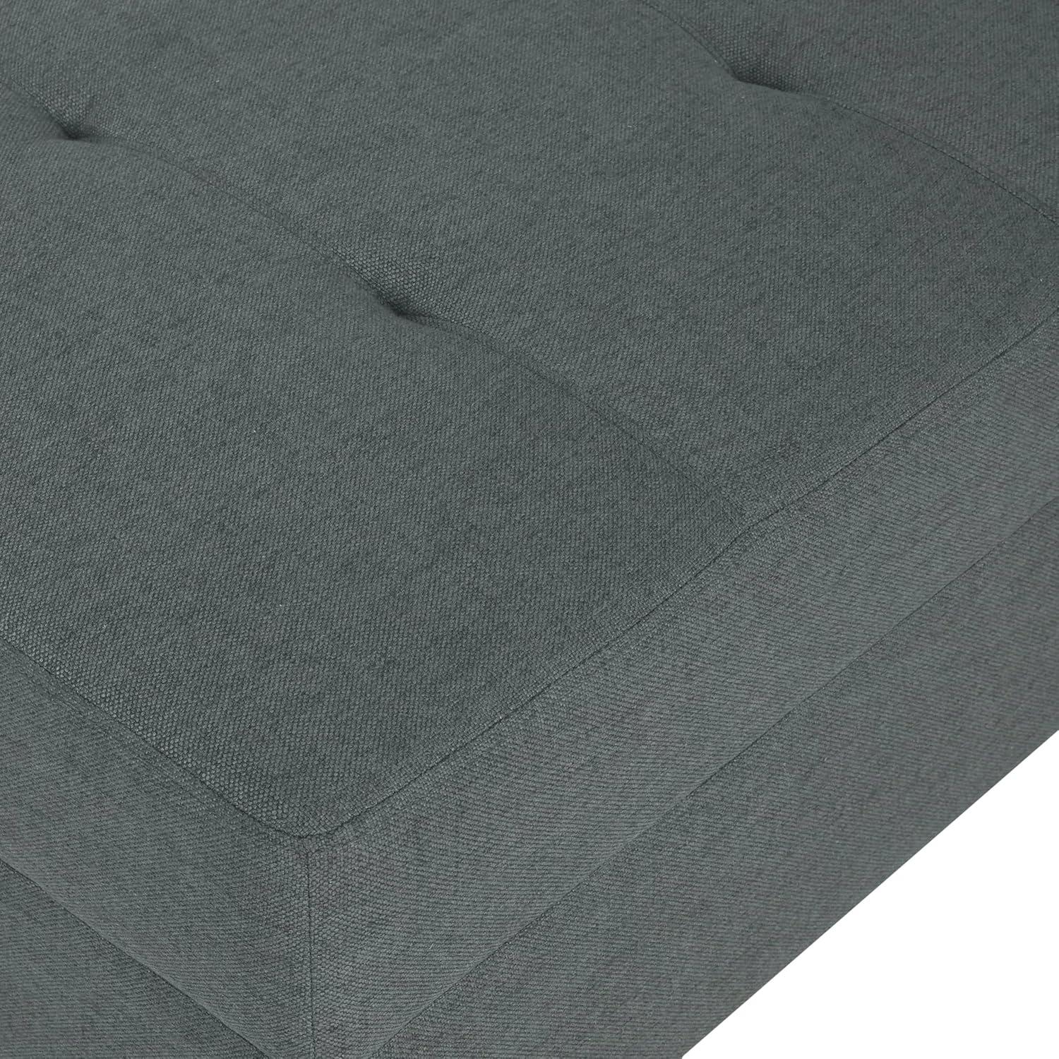 imageChristopher Knight Home Tufted Ottoman Footrest Rectangular Upholstered Ottoman Non Storage Fabric Ottoman Foot Rest Stool with Tufted Stitching2825 quotW x 23 quotD x 185 quotHCharcoalCharcoal