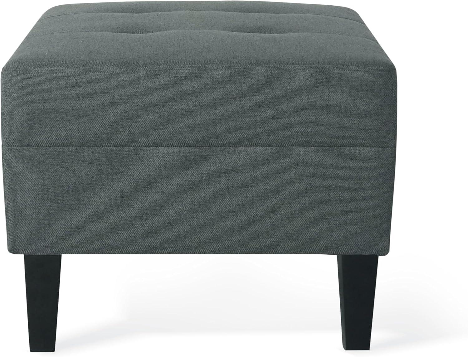 imageChristopher Knight Home Tufted Ottoman Footrest Rectangular Upholstered Ottoman Non Storage Fabric Ottoman Foot Rest Stool with Tufted Stitching2825 quotW x 23 quotD x 185 quotHCharcoalCharcoal