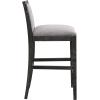 Christopher Knight Home 30.5 Inch Seat Height Bar Stools Set of 2, Mid-Century Upholstered Bar Chairs,Solid Rubber Wood Kitchen Chairs, Armless Barstools for Kitchen Island,Dining Room,Black+Gray(Black+grey)
