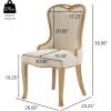 Christopher Knight Home Ahri Sturdy Rubberwood Dining Chairs Set of 2, Wingback Upholstered Armchair Set of 2 with Sculpted Legs, Comfy Dining Room Chairs with Heart-Inspired Back, Natural
