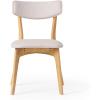 Christopher Knight Home Indoor Wood and Fabric 7 Piece Dining Set, Natural Oak and Light Beige