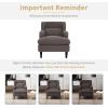 Christopher Knight Home Modern Teddy Fleece Fabric Upholstered Accent Chair, Ergonomic Living Room Club Chair with Tufted Backrest, Cozy Soft Padded Seat Armchair, Bedroom Reading Lounge Chair, Brown(Russet Brown)