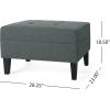 Christopher Knight Home Tufted Ottoman Footrest Rectangular Upholstered Ottoman Non Storage Fabric Ottoman Foot Rest Stool with Tufted Stitching,28.25 “W x 23 “D x 18.5 “H,Charcoal(Charcoal)