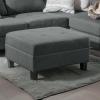 Christopher Knight Home Tufted Ottoman Footrest Rectangular Upholstered Ottoman Non Storage Fabric Ottoman Foot Rest Stool with Tufted Stitching,28.25 “W x 23 “D x 18.5 “H,Charcoal(Charcoal)