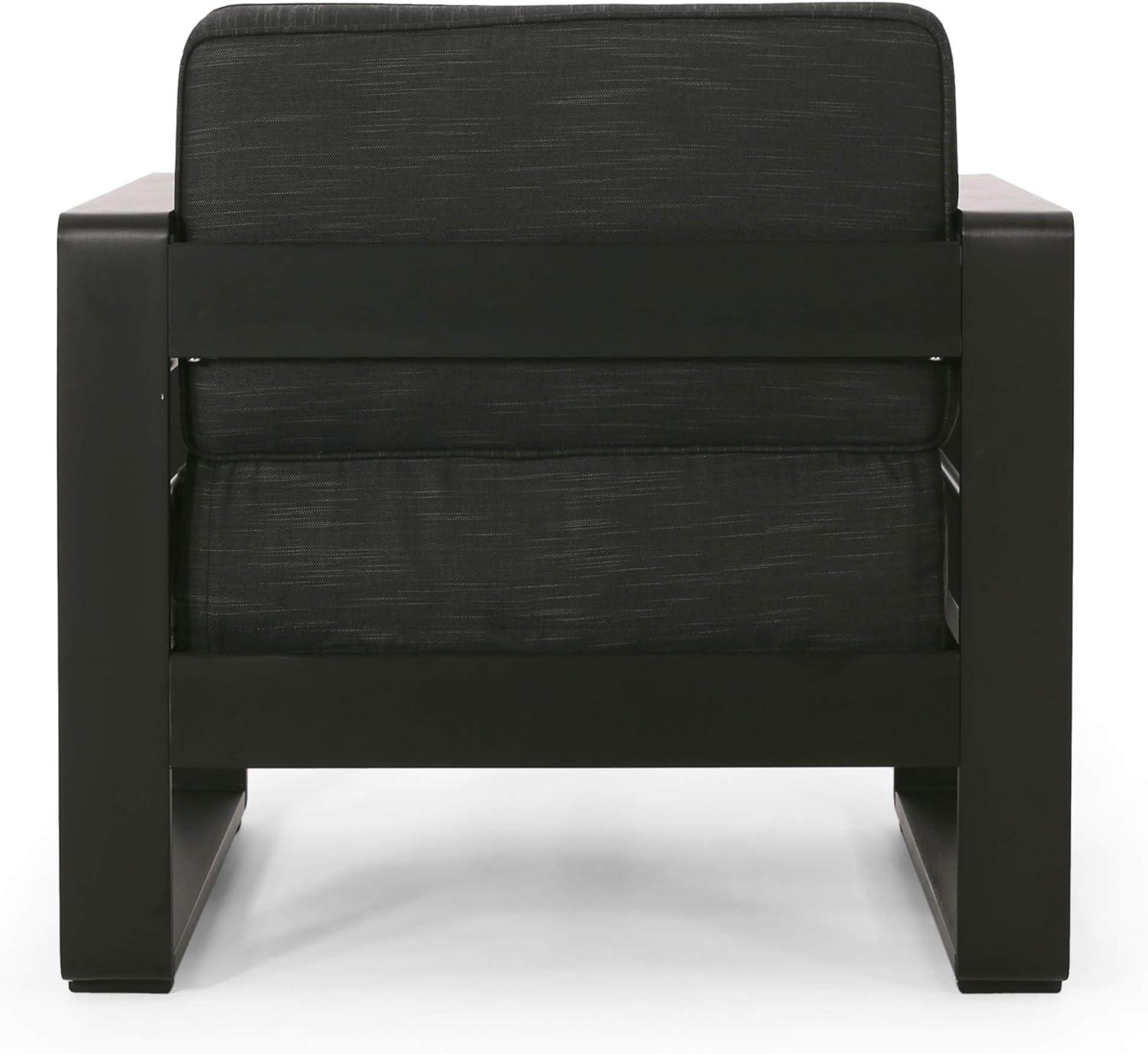 imageCheney Bay Outdoor Aluminum Club Chairs Set of 2 BlackBlack