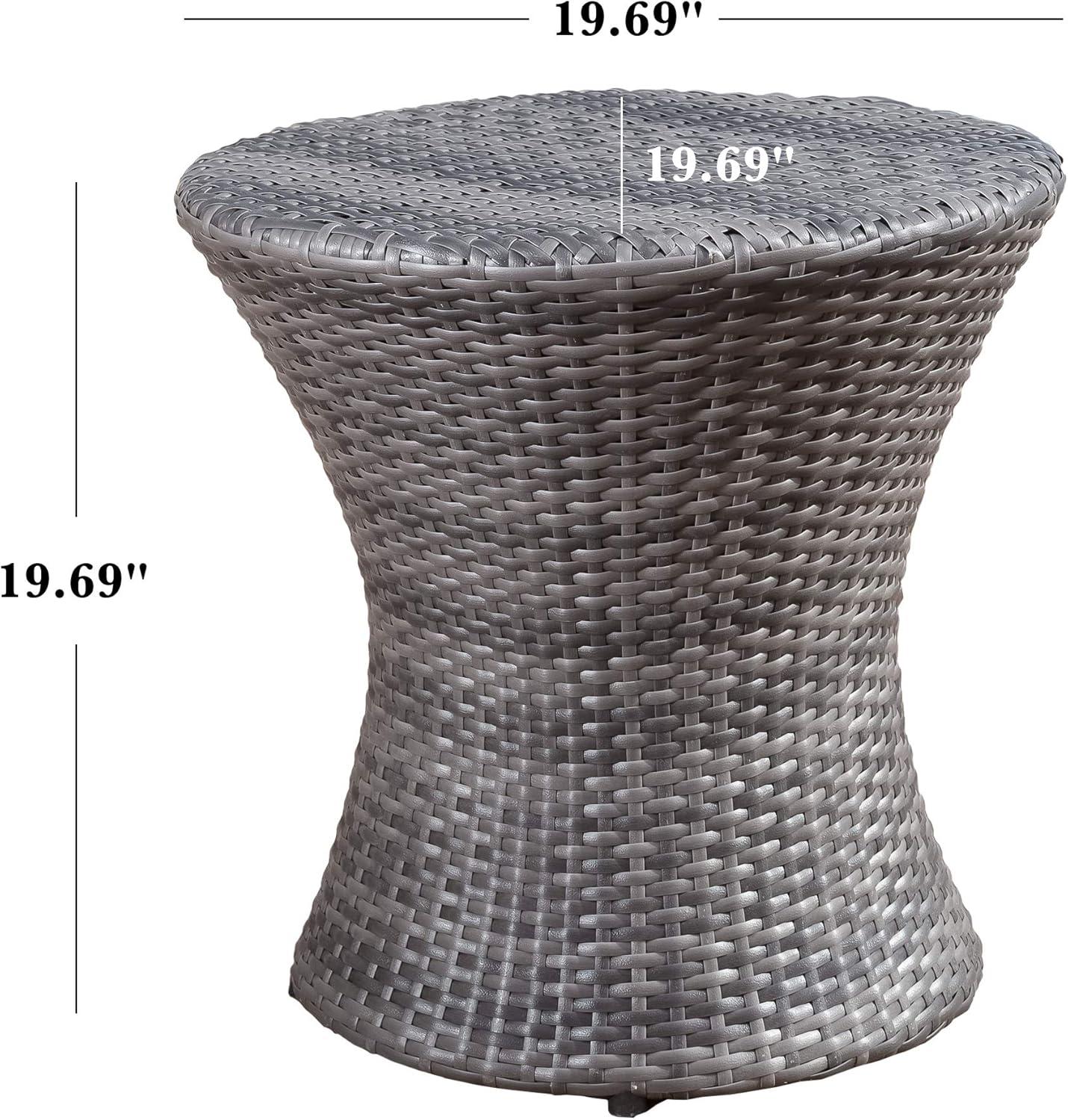 imageChristopher Knight Home Adriana Outdoor PE Wicker Accent Table Grey