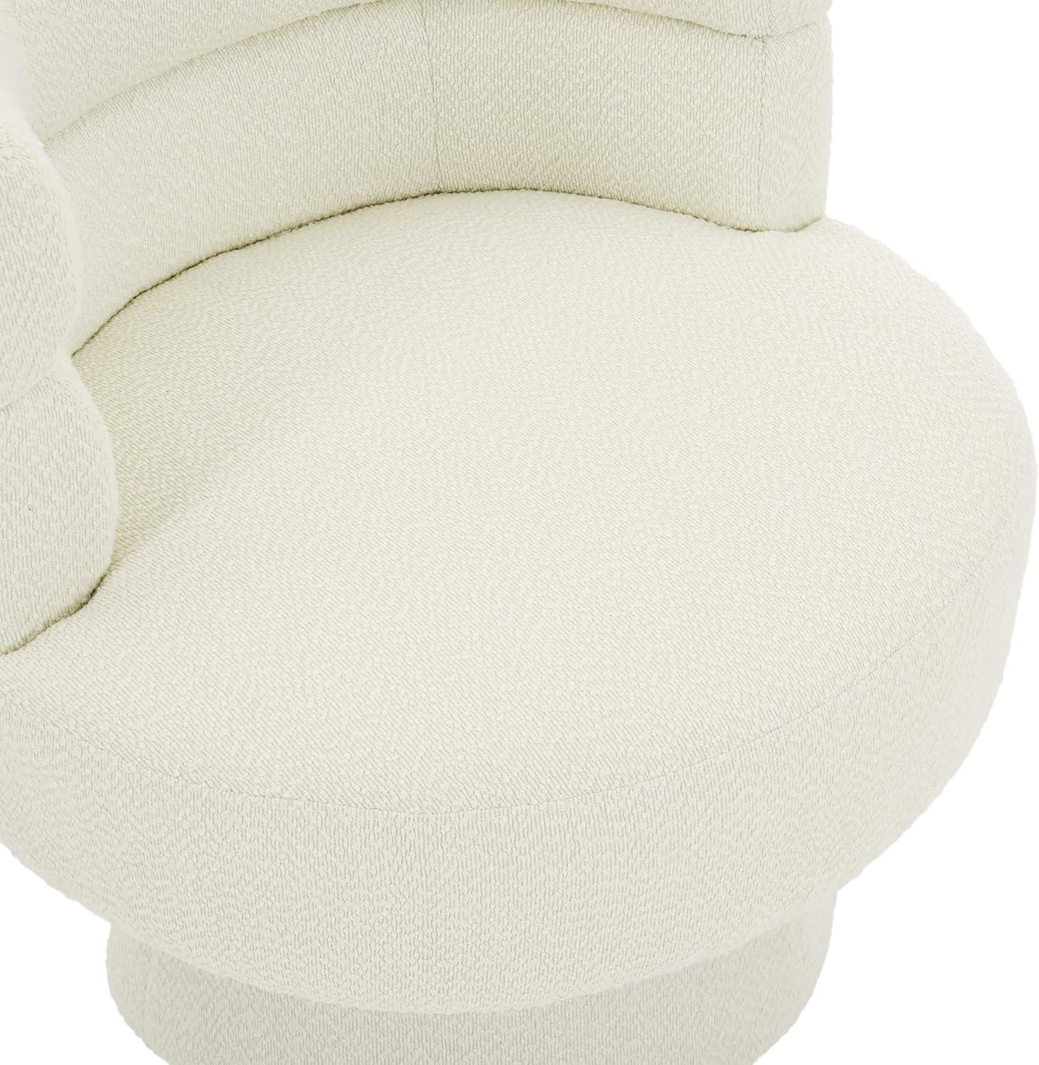 imageChristopher Knight Home Andree Contemporary 360 Swivel Accent Chair Boucle Upholstered Swivel Chair Super Comfort Single Lounge Sofa with Rotation for Living RoomBedroomHome Office Cream White