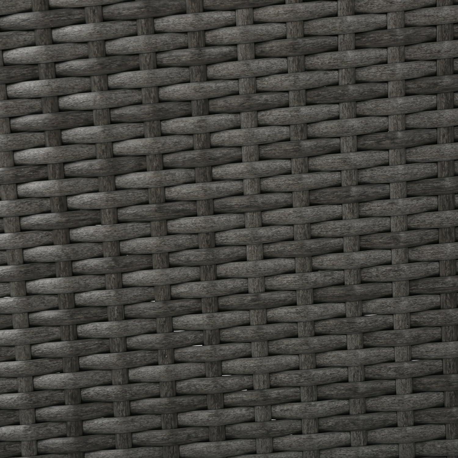 imageChristopher Knight Home Antibes Outdoor Wicker Dining Chairs with Water Resistant Cushions 2Pcs Set Grey Silver