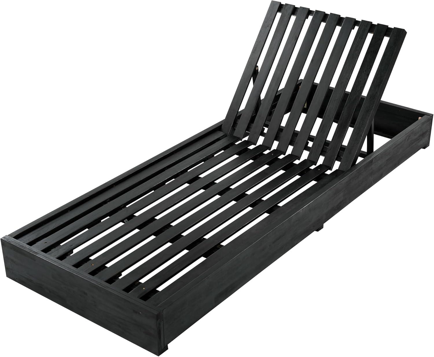 imageChristopher Knight Home Bayard Acacia Wood Chaise Lounge Chair Outdoor Set of 2 Adjustable Backrest Sun Lounger ReclinerPatio Outdoor Chaise Lounge with 4quot Thick WaterResistant CushionBlackCream