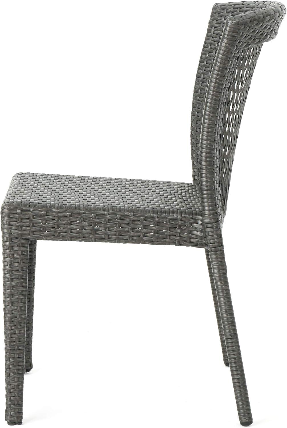 imageChristopher Knight Home Bonnie Outdoor Wicker Dining Chairs Set of 4 Grey