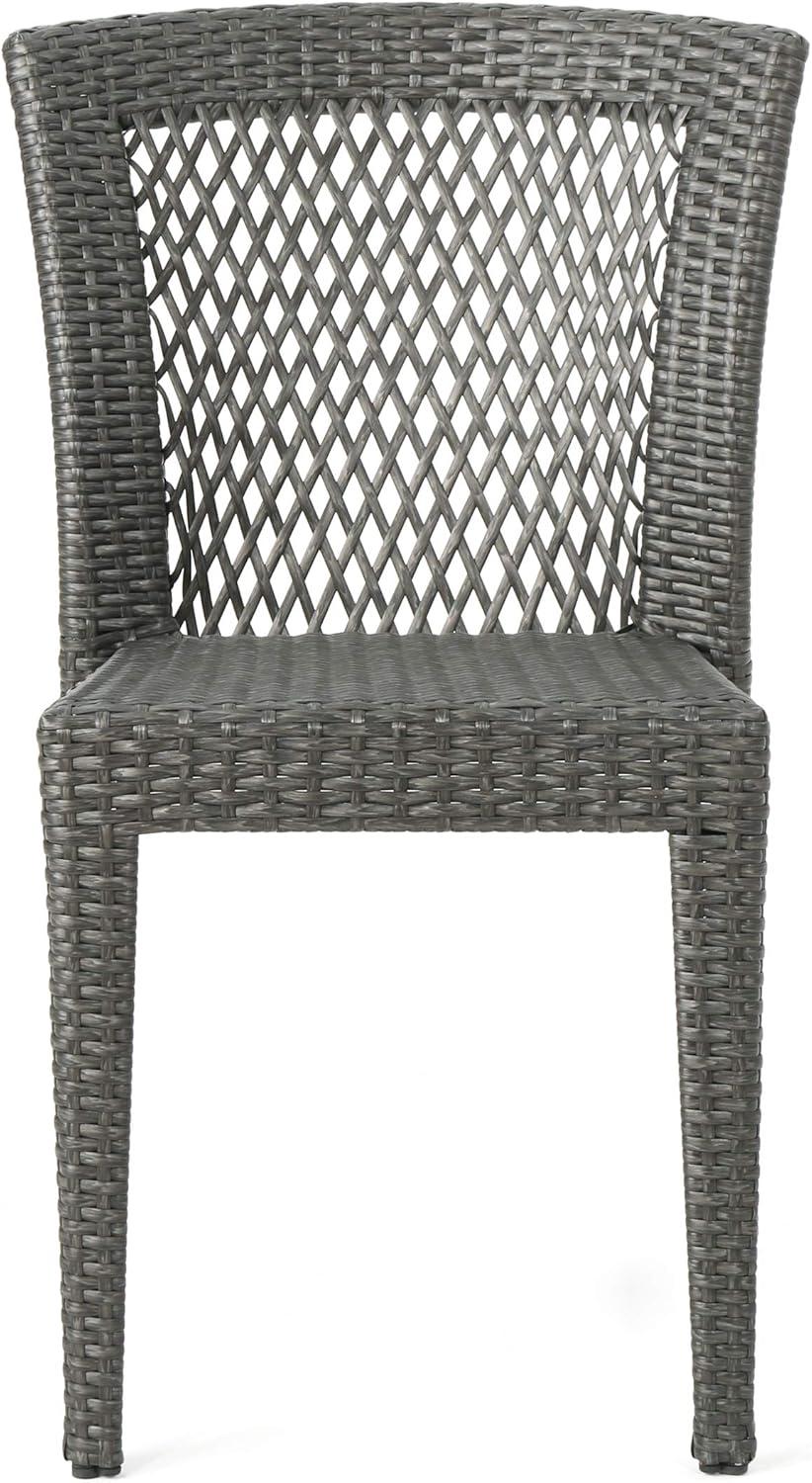 imageChristopher Knight Home Bonnie Outdoor Wicker Dining Chairs Set of 4 Grey