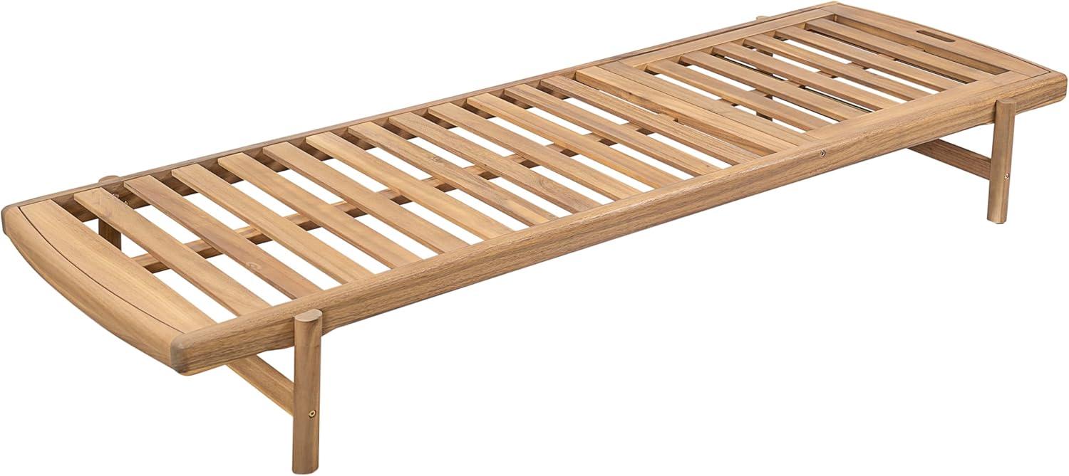 imageChristopher Knight Home Brolen Acacia Wood Chaise Lounge Chair Outdoor Set of 4 Patio Outdoor Chaise Lounge with Cushions Adjustable Backrest Lounge Sofa Wooden Sunbathing Pool Lounger TeakBeige