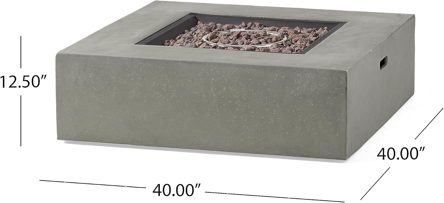 imageChristopher Knight Home Cape Coral Outdoor Aluminum Chat Set with Fire Table Khaki Light Grey