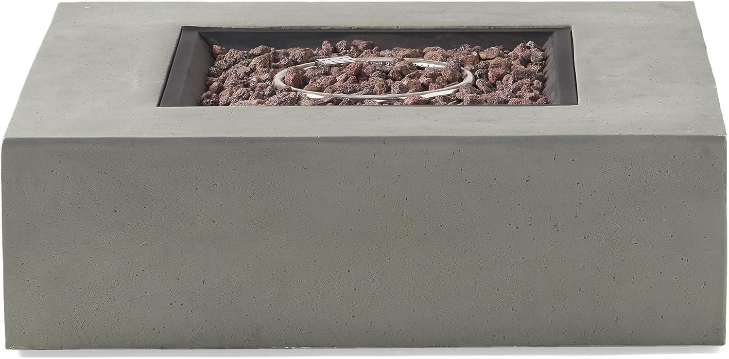imageChristopher Knight Home Cape Coral Outdoor Aluminum Chat Set with Fire Table Khaki Light Grey