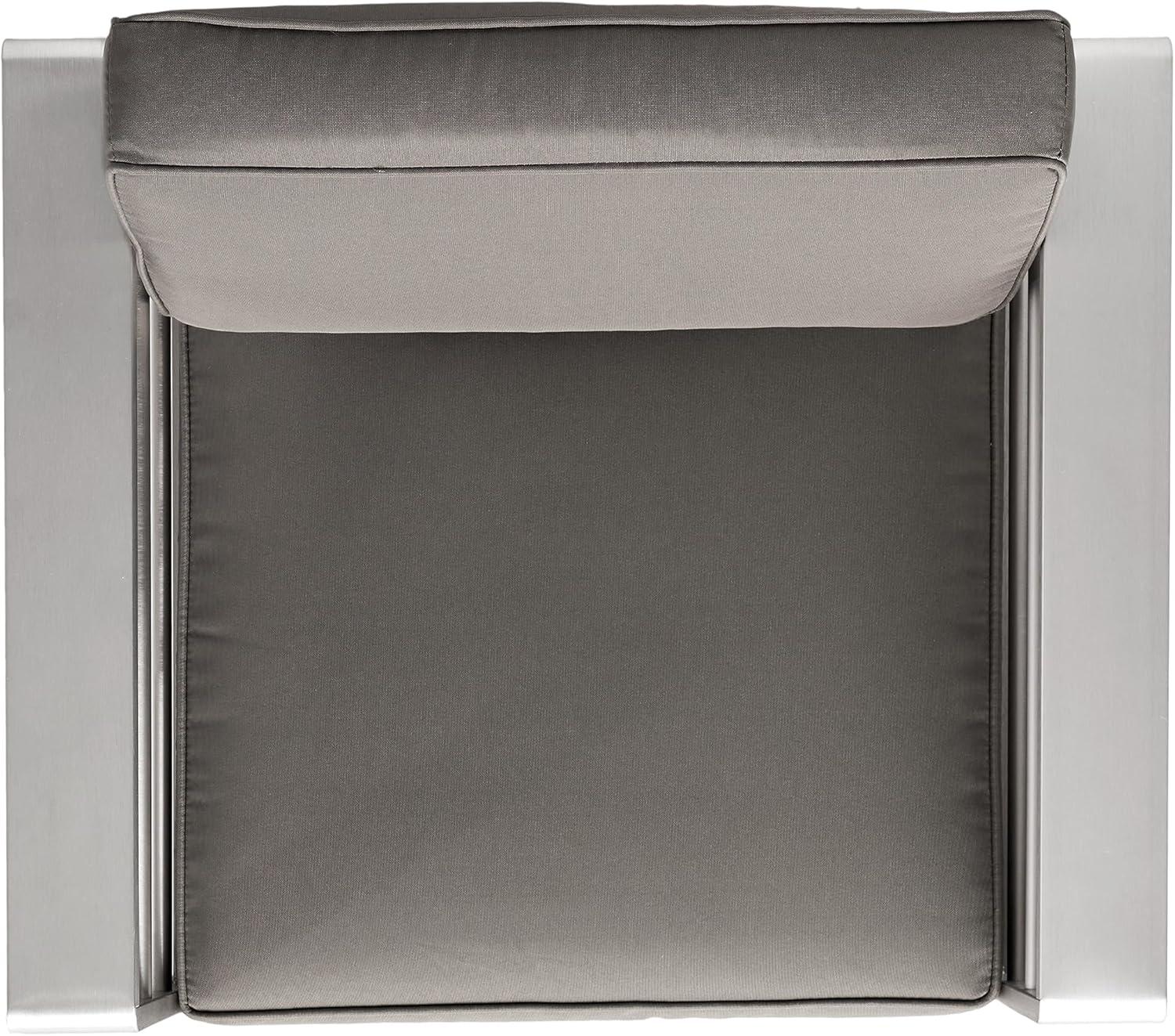 imageChristopher Knight Home Cape Coral Outdoor Aluminum Club Chairs with Side Table Khaki Silver