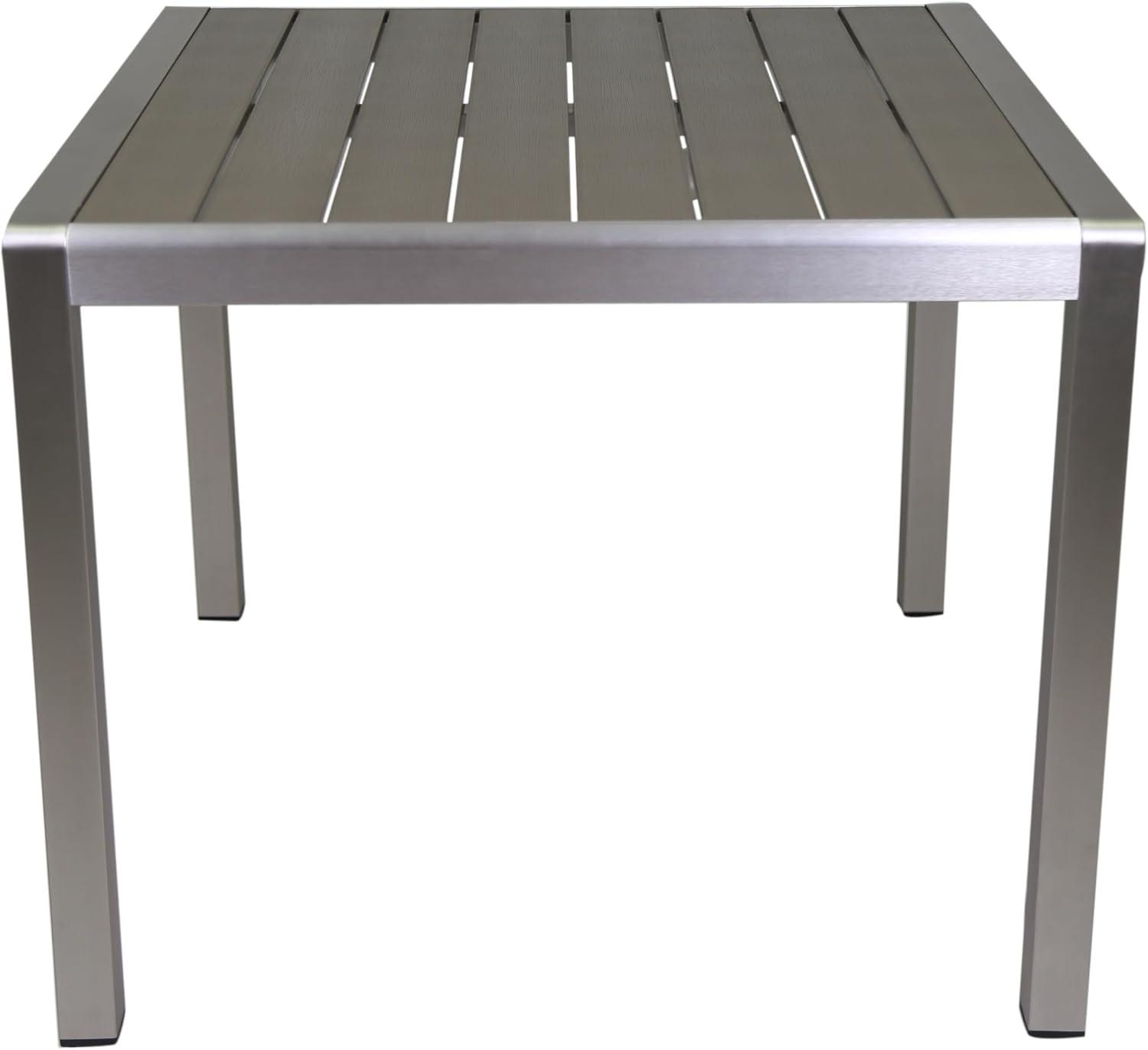 imageChristopher Knight Home Cape Coral Outdoor Aluminum and Wicker 4Seater Dining Set Silver and Gray