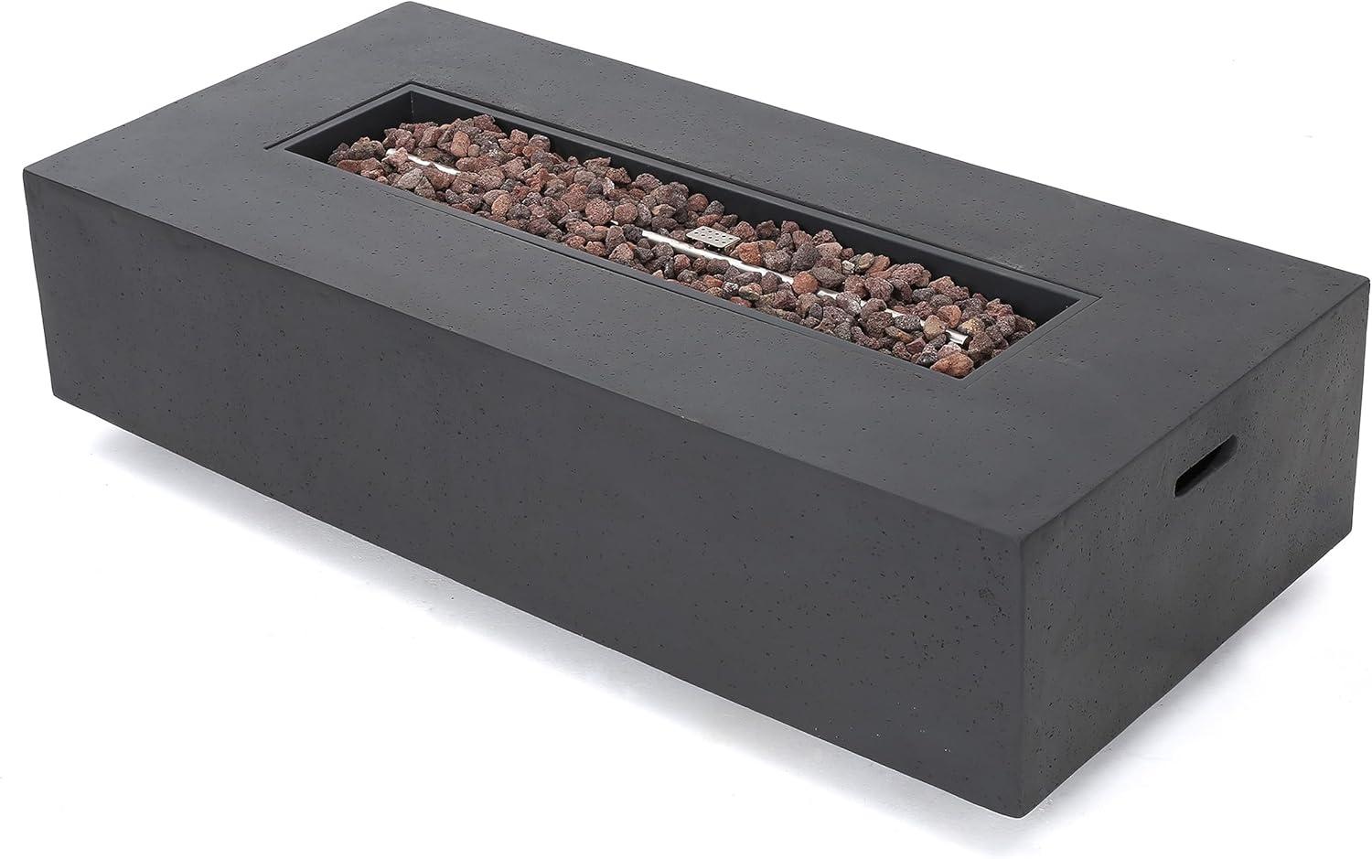 imageChristopher Knight Home Cape Coral Outdoor Chat Set with Fire Table 5Pcs Set Khaki Dark Grey