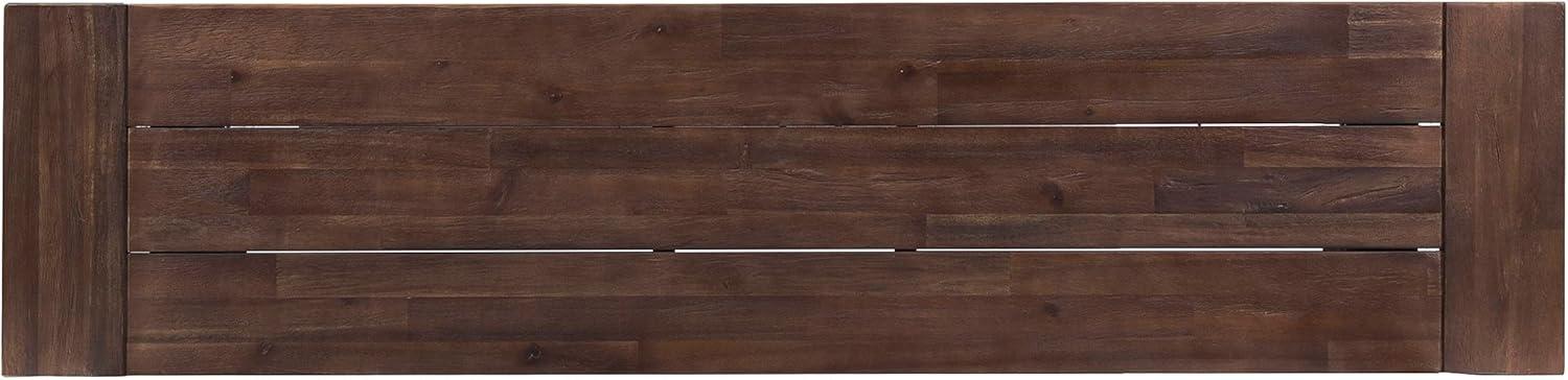 imageChristopher Knight Home Carlisle Outdoor Benches Acacia Wood Sandblasted Dark BrownWhite Set of 2