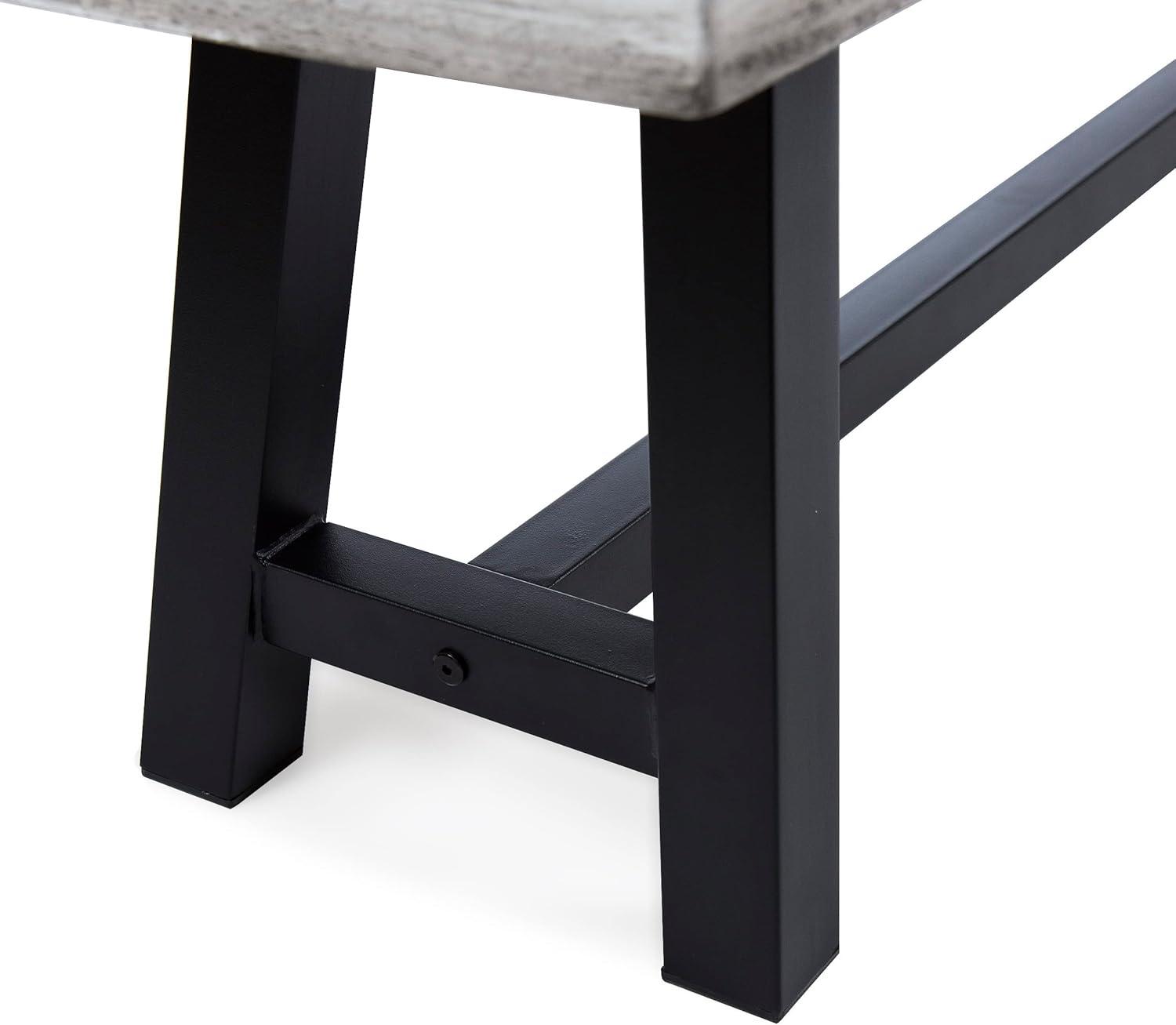 imageChristopher Knight Home Carlisle Outdoor Benches Acacia Wood Sandblasted Light GrayBlack Set of 2