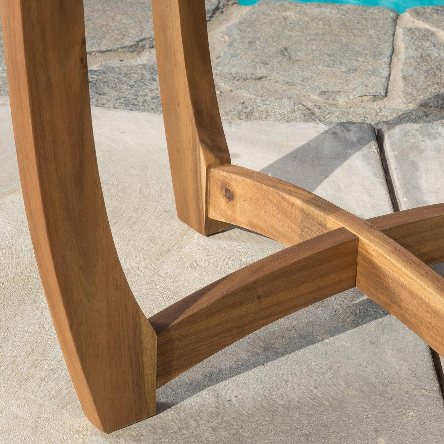 imageChristopher Knight Home Coronado Acacia Wood Bistro Set 3Pcs Set Teak FinishWood Bistro Set