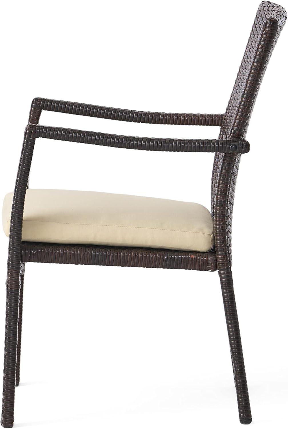imageChristopher Knight Home Corsica Outdoor Wicker Dining Chairs 2Pcs Set Multibrown