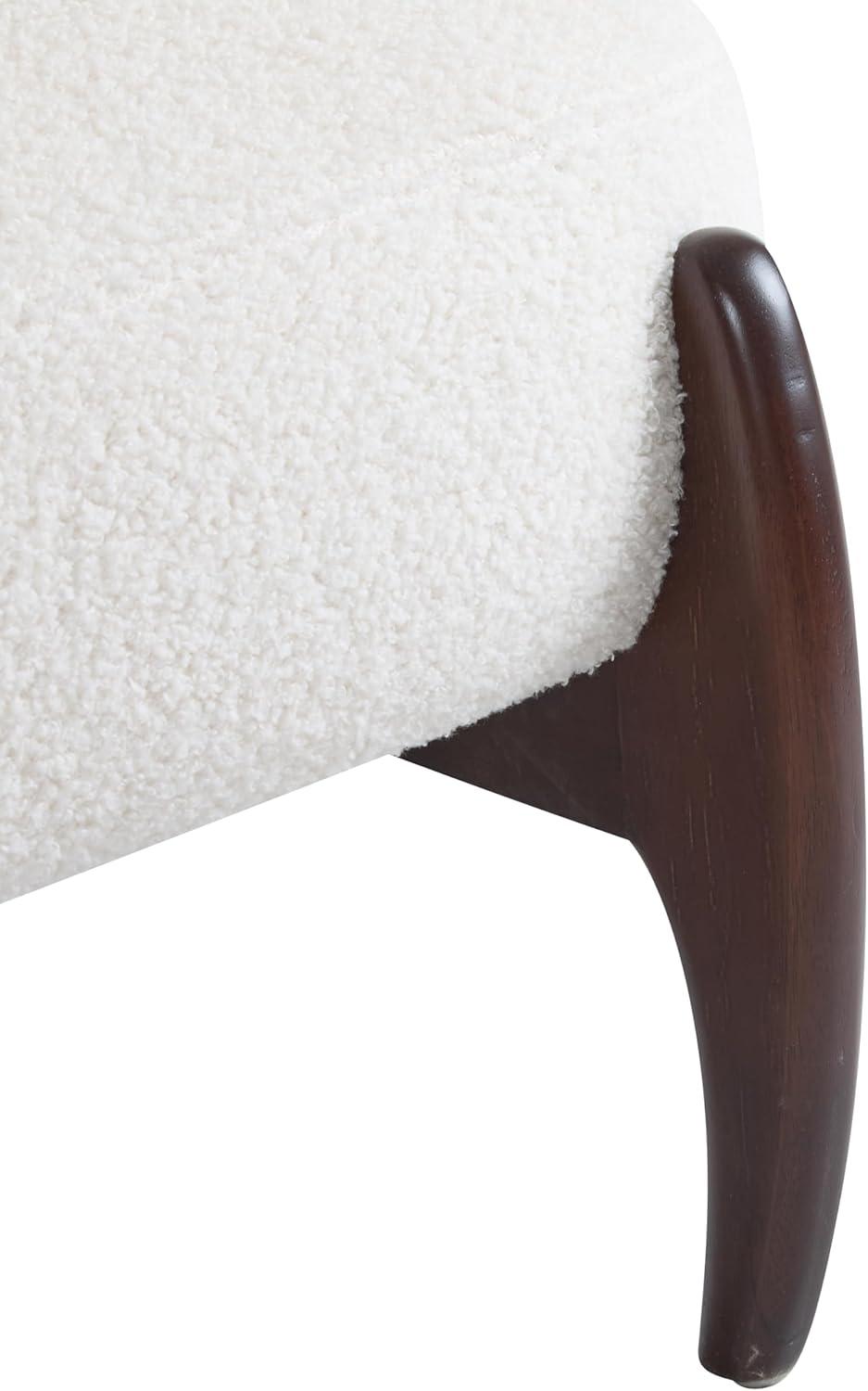 imageChristopher Knight Home Faron Modern Minimalist Boucle Fabric Upholstered Accent Chair Solid Wood Armless Lounge Chair with Soft Padded SeatampampBackrest Comfy Reading Chair Living RoomBedroom Beige