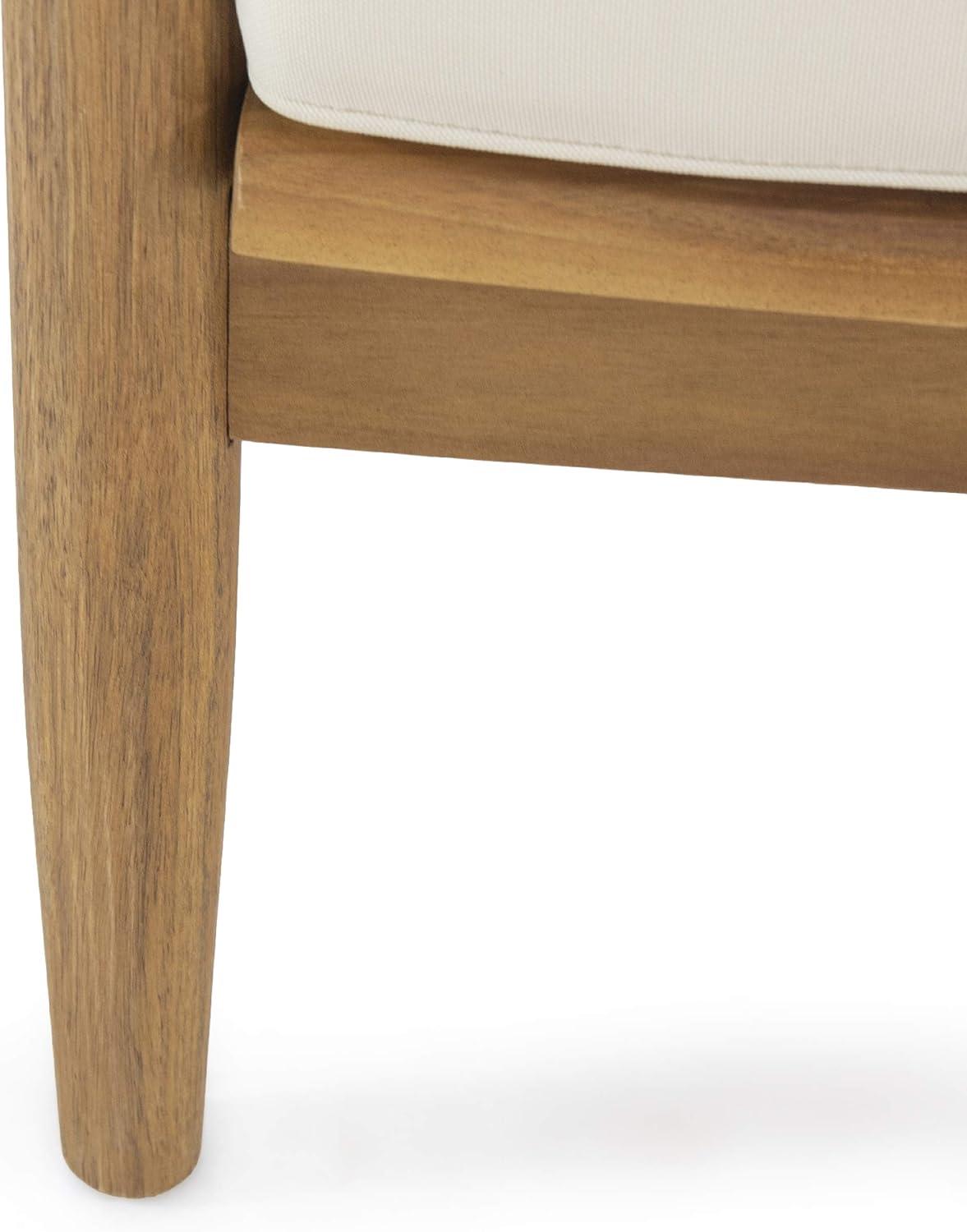 imageChristopher Knight Home Felix Outdoor Acacia Wood Club Chair Set of 2 Teak Finish Beige