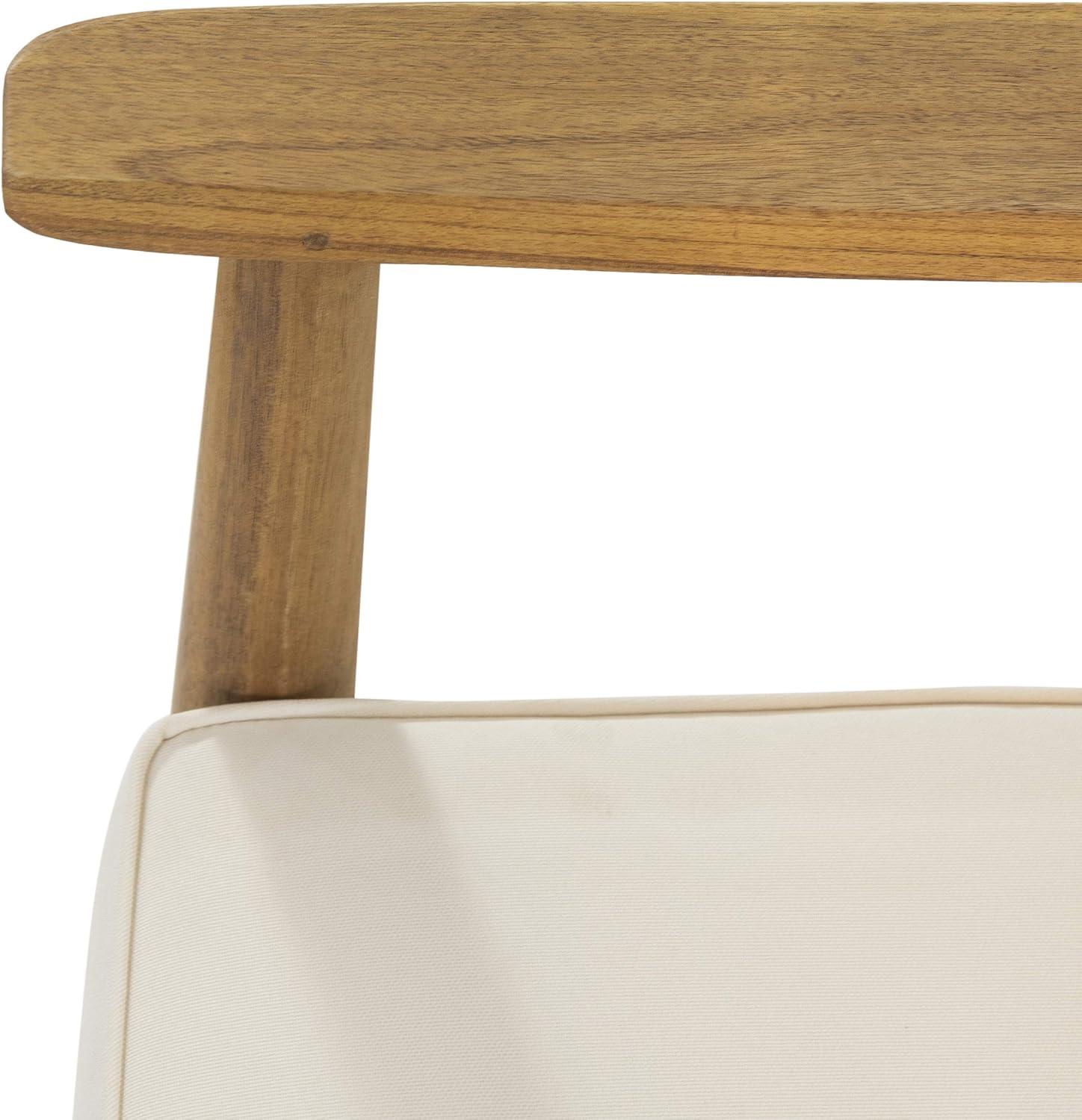 imageChristopher Knight Home Felix Outdoor Acacia Wood Club Chair Set of 2 Teak Finish Beige
