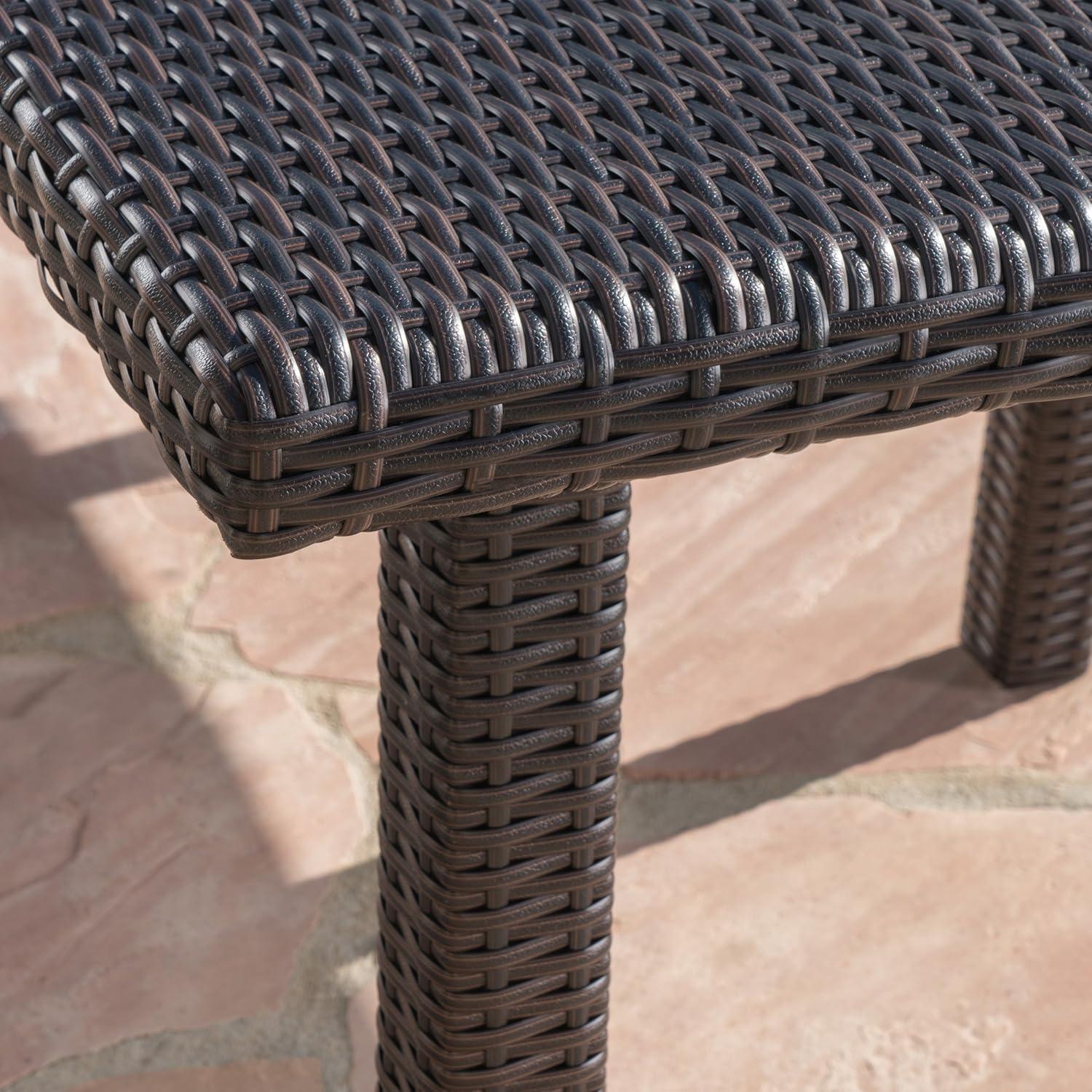 imageChristopher Knight Home Fiona Outdoor Stacking Wicker Square Dining Set 9Pcs Set Multibrown