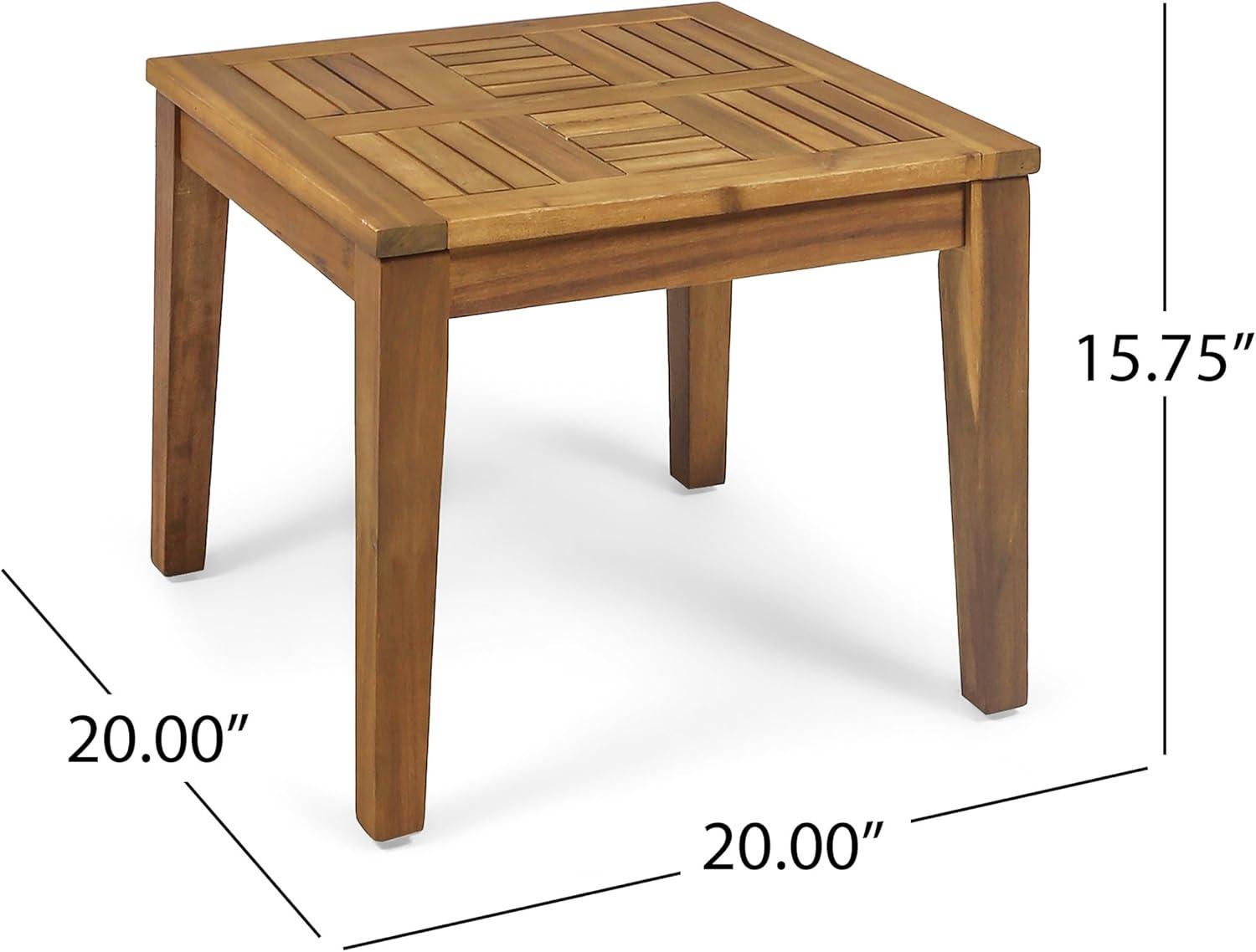 imageChristopher Knight Home Hampton Outdoor 3 Piece Wood and Wicker Club Chairs and Side Table Set Gray
