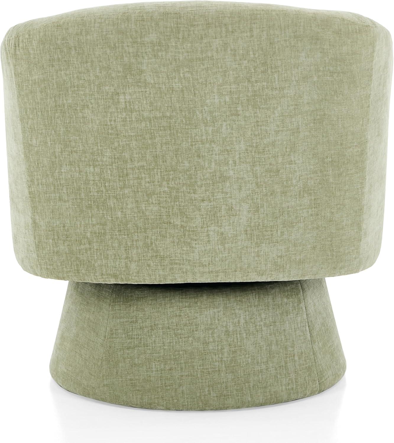 imageChristopher Knight Home Hanna Chenille Upholstered 360 Swivel Accent Chair Contemporary Barrel Swivel Chair with Plush Cushion Super Comfort Single Lounge Sofa with Rotation for Living Room Green