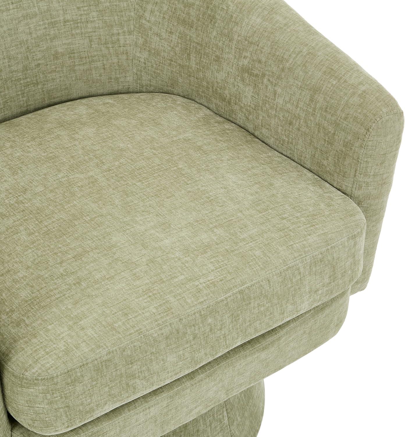 imageChristopher Knight Home Hanna Chenille Upholstered 360 Swivel Accent Chair Contemporary Barrel Swivel Chair with Plush Cushion Super Comfort Single Lounge Sofa with Rotation for Living Room Green