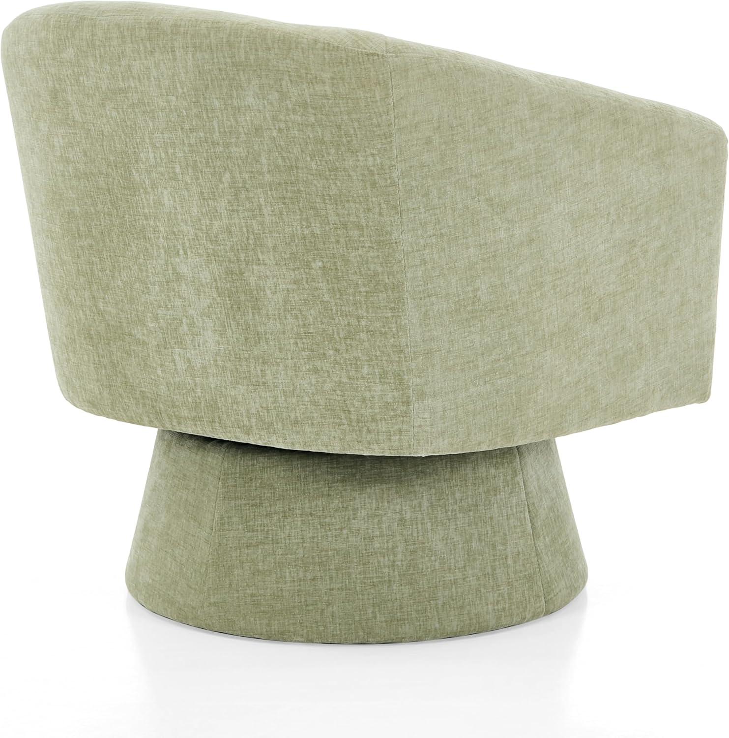 imageChristopher Knight Home Hanna Chenille Upholstered 360 Swivel Accent Chair Contemporary Barrel Swivel Chair with Plush Cushion Super Comfort Single Lounge Sofa with Rotation for Living Room Green