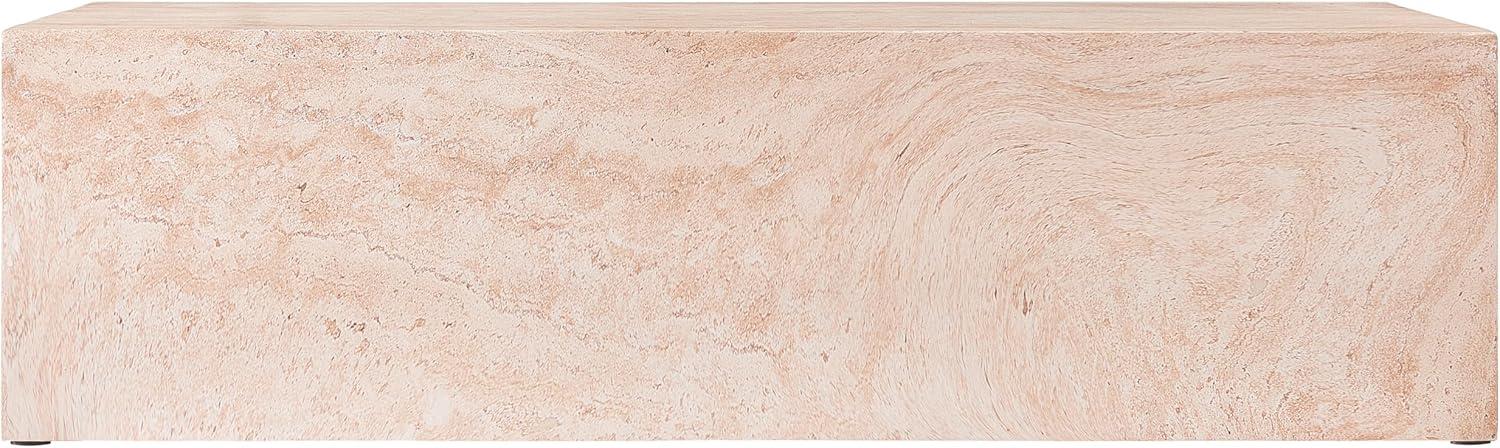 imageChristopher Knight Home Jorine 435quot Outdoor Rectangular Coffee Table Lightweight Concrete Coffee Table Natural Texture Side Footstool Spacious Tabletop Display No Assembly Required Natural