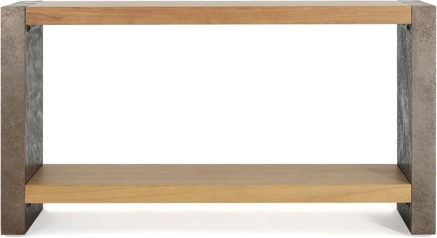 imageChristopher Knight Home Katary Narrow Console Table with Premium Wood Veneer Retro Indoor Accent Table for Entry Way MDF Wood Display Table for Home Decoration Hallway Living Room Brown