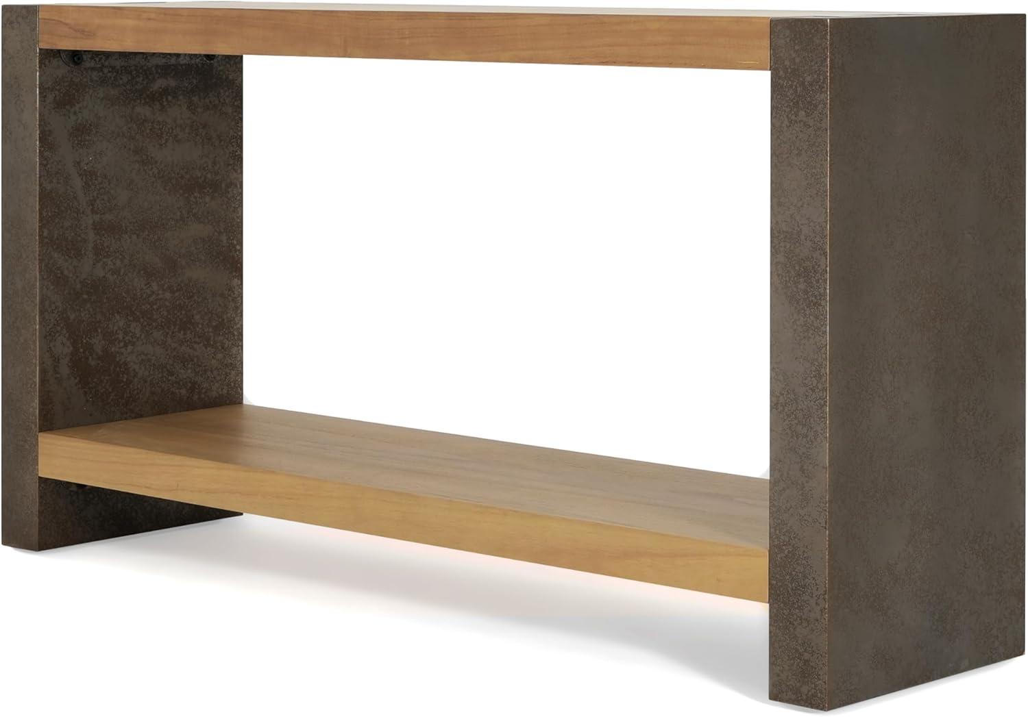 imageChristopher Knight Home Katary Narrow Console Table with Premium Wood Veneer Retro Indoor Accent Table for Entry Way MDF Wood Display Table for Home Decoration Hallway Living Room Brown