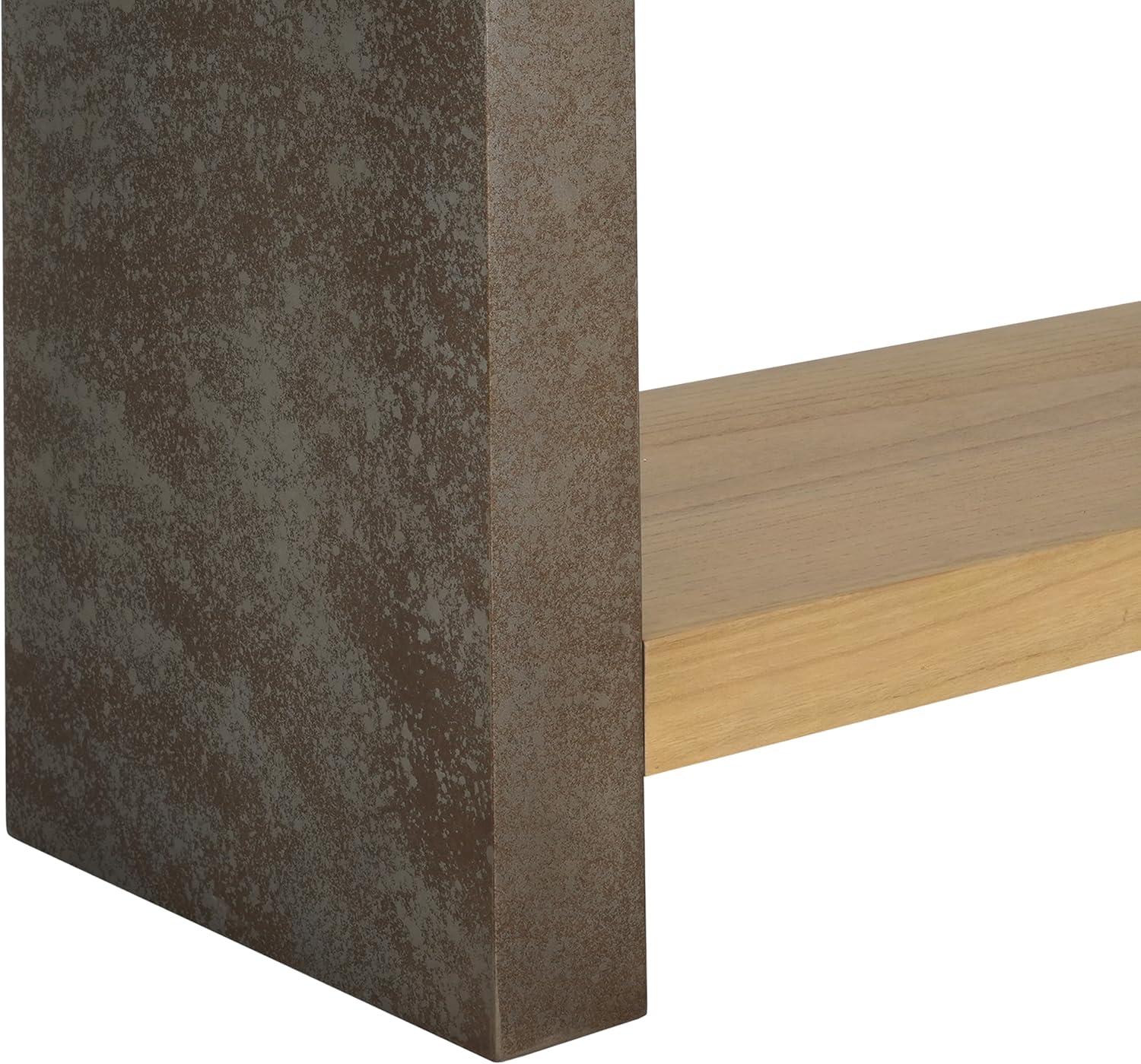 imageChristopher Knight Home Katary Narrow Console Table with Premium Wood Veneer Retro Indoor Accent Table for Entry Way MDF Wood Display Table for Home Decoration Hallway Living Room Brown