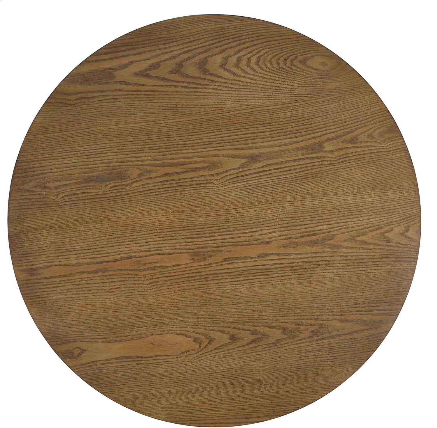 imageChristopher Knight Home Kiaya Round Coffee Table with PE Woven Design Wood Coffee Tables for Living Room Stylish Indoor Round Table Easy Assembly Versatile Living Room Furniture Natural Brown