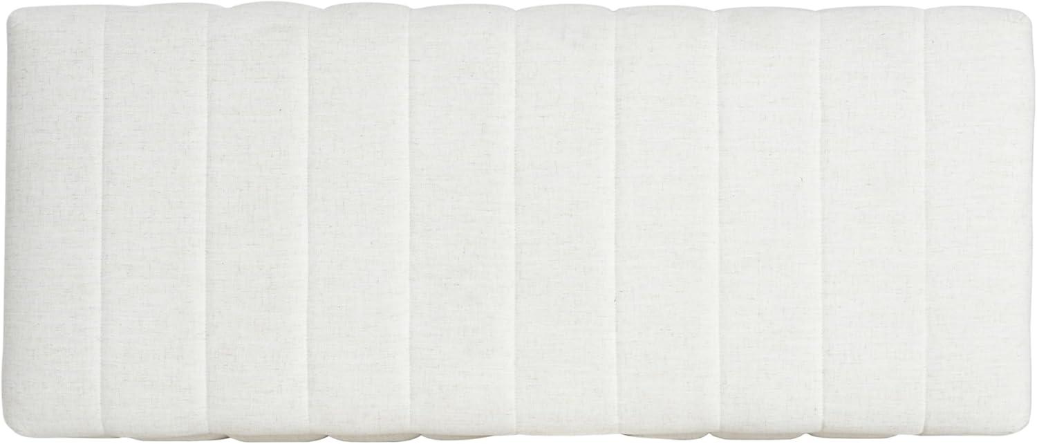 imageChristopher Knight Home Kira Living Room Ottoman with Storage Linen Upholstered Storage Ottoman Bench with ChannelTufted Design Wood Frame Sofa Foot Stool Bedroom End of Bed Bench Beige
