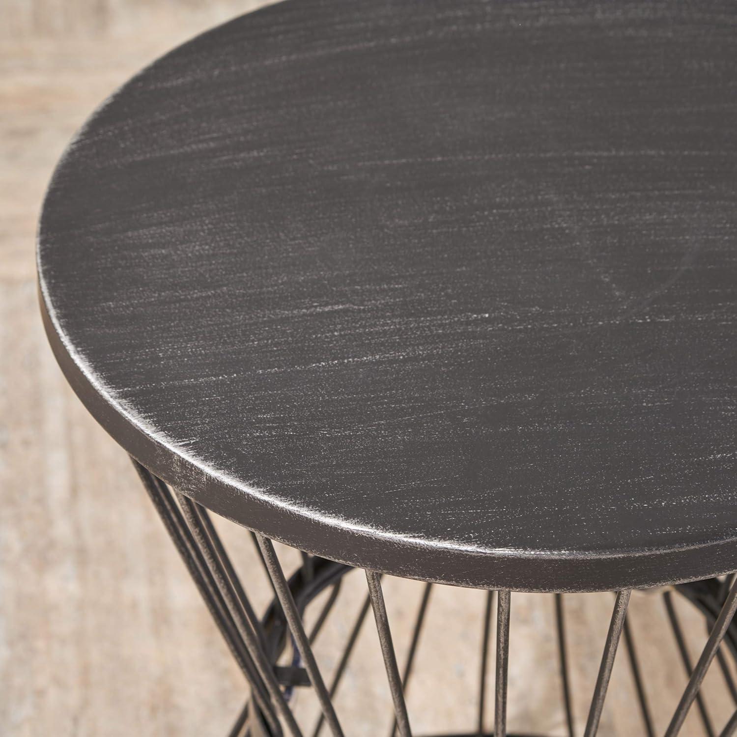 imageChristopher Knight Home Lassen Outdoor 16quot Iron Side Table Matte Black