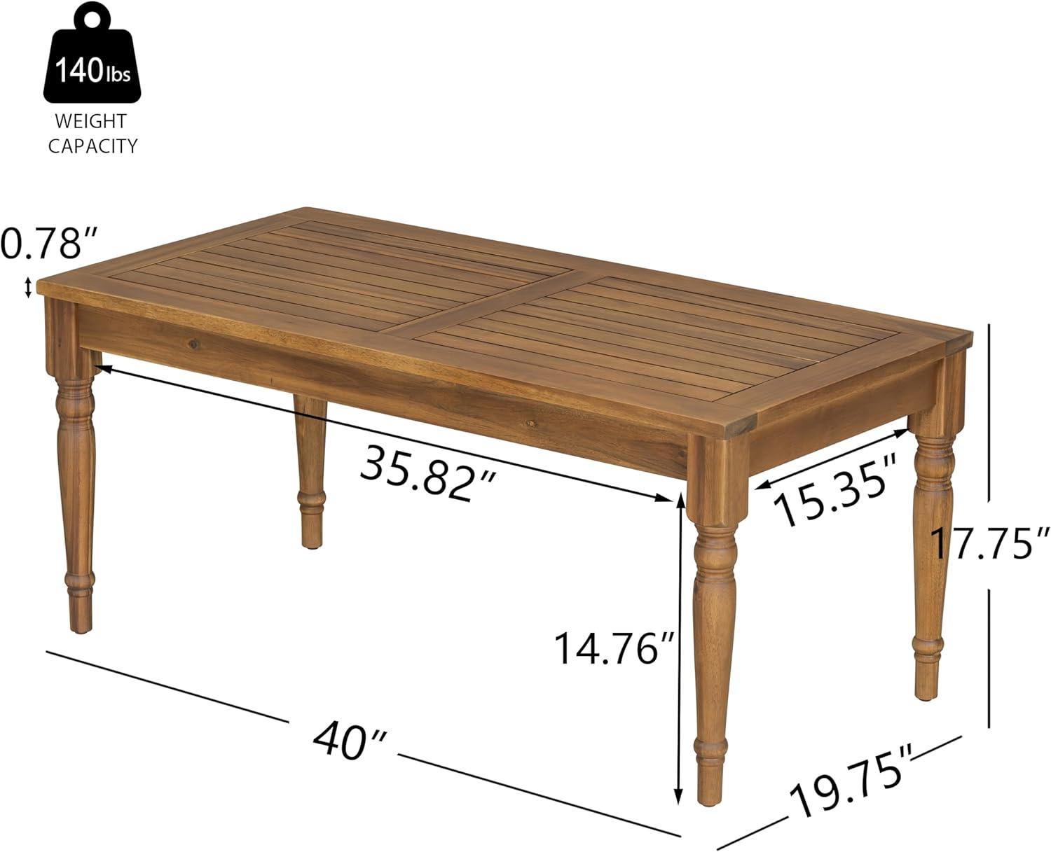 imageChristopher Knight Home Lina Patio Acacia Wood Conversation Set Outdoor Loveseat with Coffee Table Outdoor Chat Set Seating Group 2 Piece Sofa Seating Group with Cushions Beige Natural