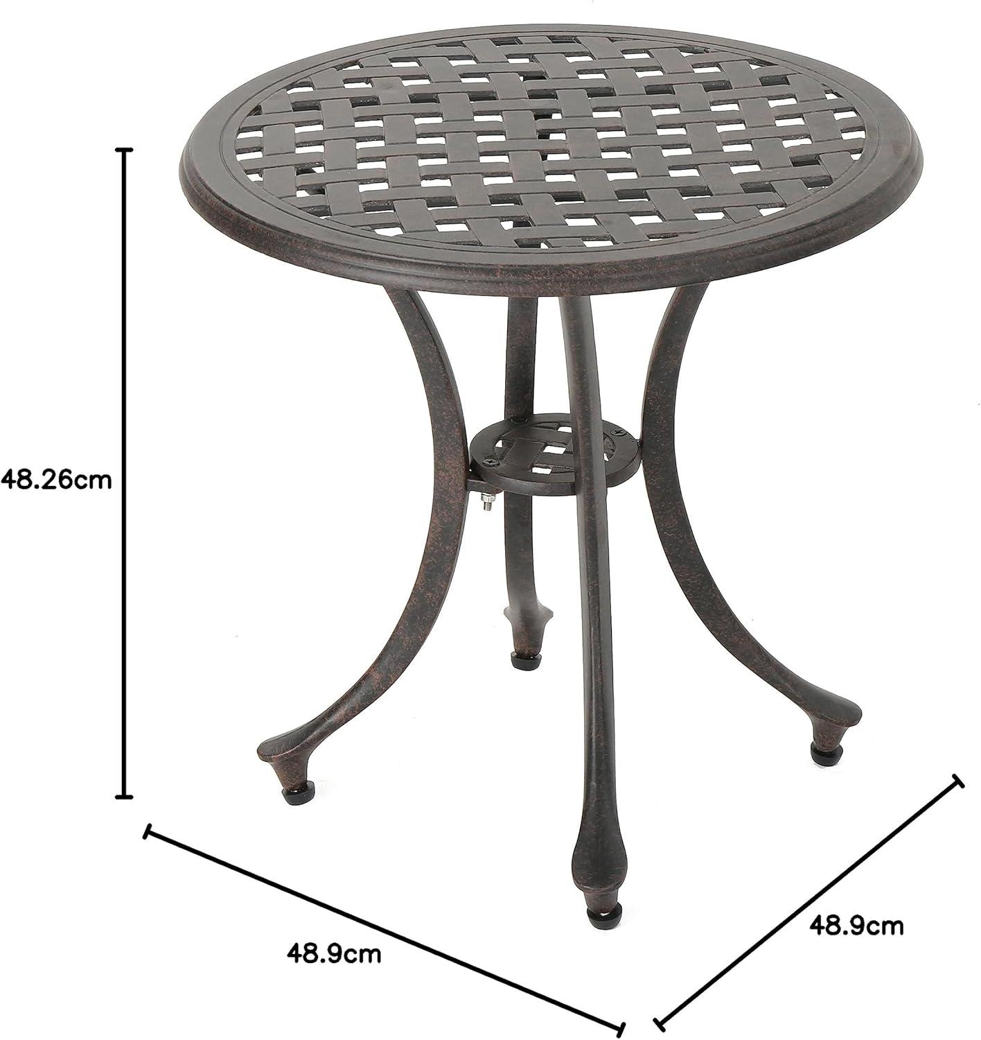 imageChristopher Knight Home Lola Outdoor 19quot Cast Aluminum Side Table Bronze FinishedSide Table