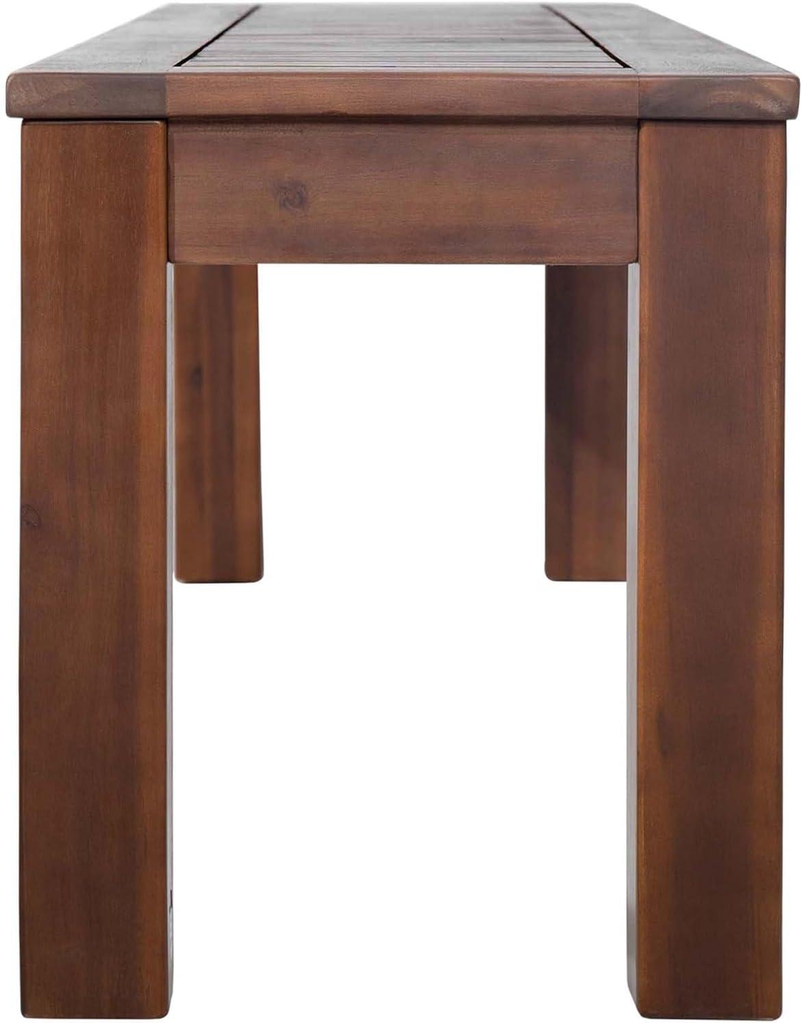 imageChristopher Knight Home Manila Outdoor Acacia Wood Dining Bench Set of 2 Dark Brown