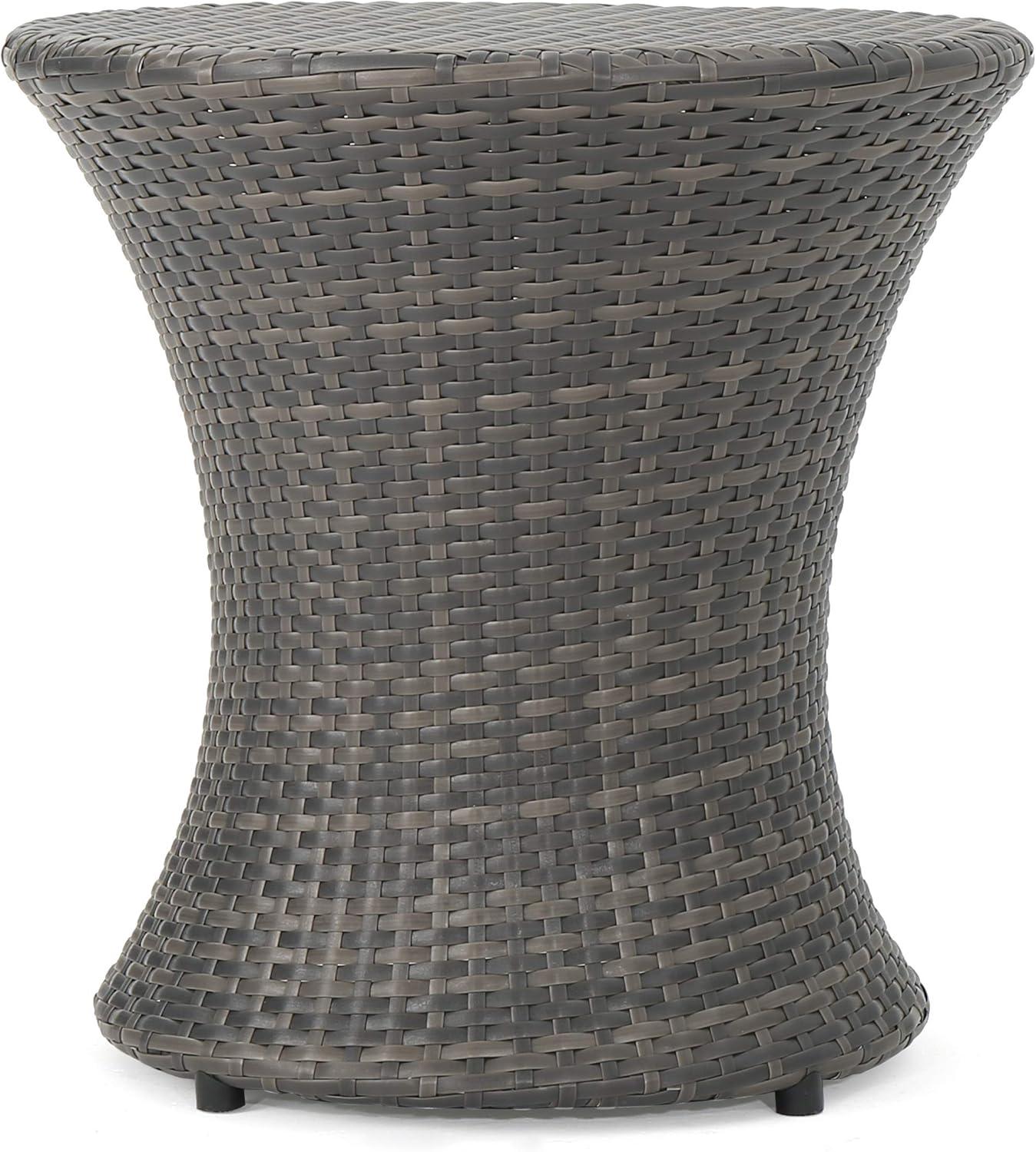 imageChristopher Knight Home Mirage Outdoor Wicker Stacking Chair Chat Set 3Pcs Set Grey