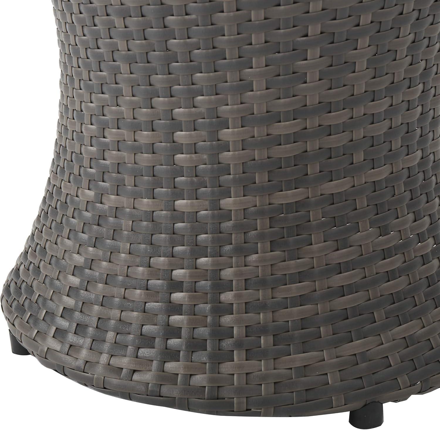 imageChristopher Knight Home Mirage Outdoor Wicker Stacking Chair Chat Set 3Pcs Set Grey