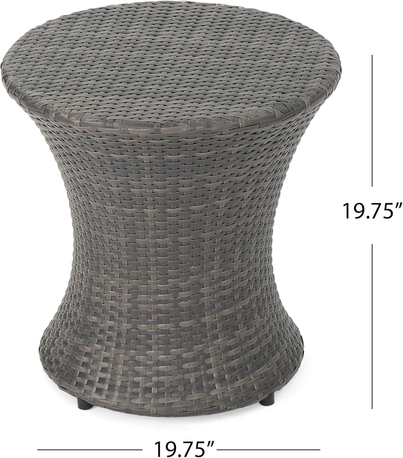 imageChristopher Knight Home Mirage Outdoor Wicker Stacking Chair Chat Set 3Pcs Set Grey