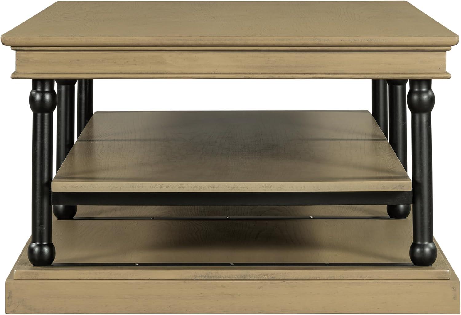 imageChristopher Knight Home Oner Living Room Coffee Table with Spacious 2Tier Design Modern Rubberwood Rectangular Side Table Multifunctional Accent Table with Open Storage Shelves Black Brown