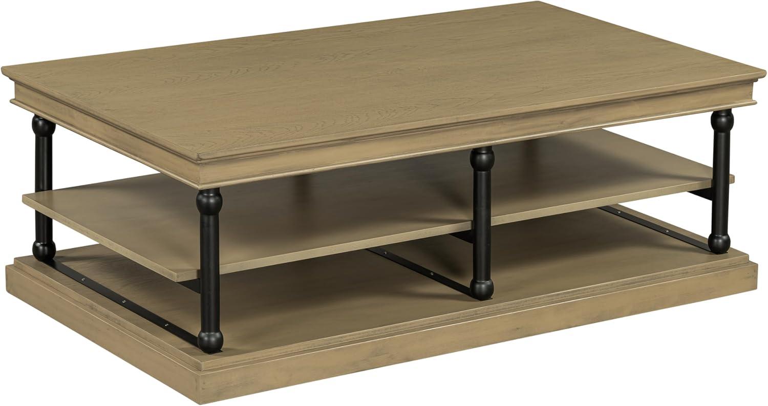 imageChristopher Knight Home Oner Living Room Coffee Table with Spacious 2Tier Design Modern Rubberwood Rectangular Side Table Multifunctional Accent Table with Open Storage Shelves Black Brown