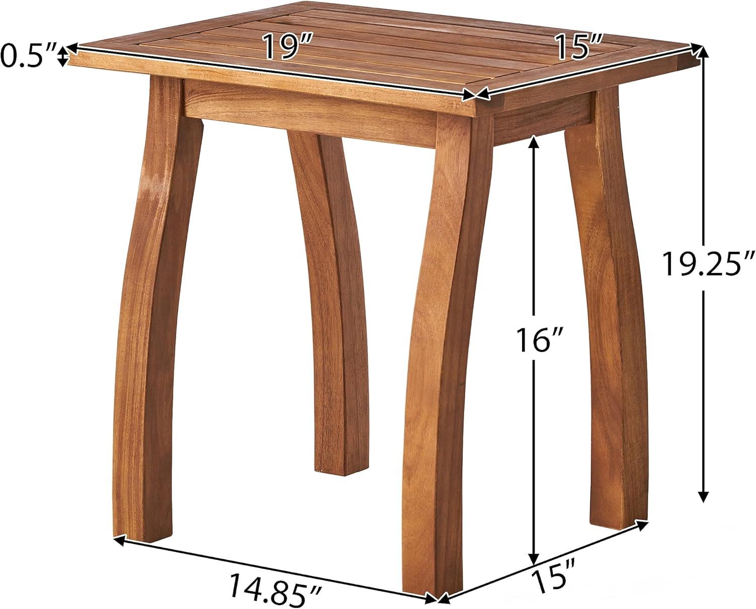 imageChristopher Knight Home Outdoor 2 Seater Acacia Wood Chat Set with Cushions Teak and Cream