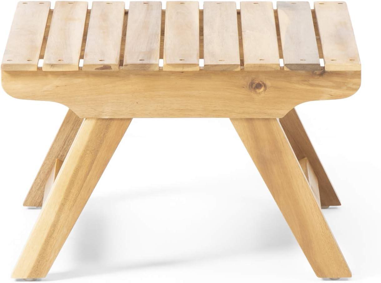 imageChristopher Knight Home Outdoor Acacia Wood 4 Seater Chat Set with Side Table and Coffee Table Teak and White